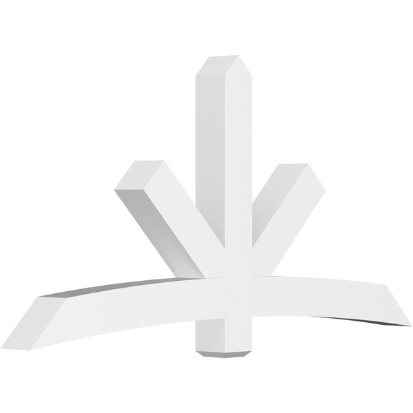 Ekena Millwork Alberta Architectural Grade PVC Gable Bracket, 84"W x 42"H x 6"D x 6"F, 12/12 Pitch GBP084X42X0606ALB00 - main